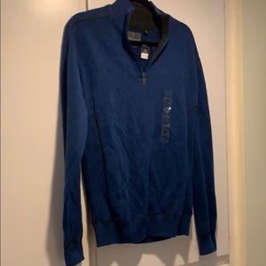 Blue neck zipper